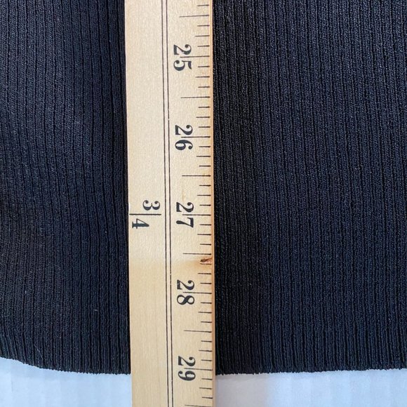 Linda Matthews Woman 3X Black Twin Set Top & Cardigan Sweater Knit Crochet Trim - Picture 7 of 16